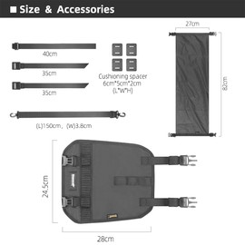 Rhinowalk Bicycle Handlebar Bag 12L Waterproof - With Front Panel, Roll-Top Drybag, Removable Bracket, Shoulder Strap, Bikepacking Bag (Model 9400)