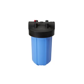 Pentair OMNIFilter Whole Home 10" Heavy-Duty Big Blue Water Filtration System with Pressure Relief, Black/Blue