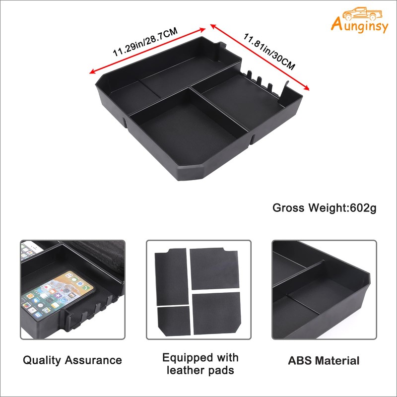Aunginsy Armrest Box Storage Box Compatible with Toyota Tundra 2022-2024