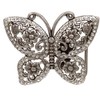 Perforated Rhinestone Butterfly Belt Buckle