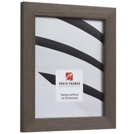 Craig Frames Gesso, Gray Plain Wooden Picture Frame, 5 by 7-Inch