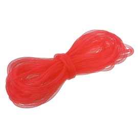 MECCANIXITY 15 Yards Mesh Tube 1/3 Inch Decor Tubing Flex for Wreath, Gift, Decorations Birthday, and Wedding Party,DIY Craft - Hot Red