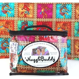 'NUGGLEBUDDY Microwavable Moist Heat & Aromatherapy Organic Rice Pack. Whimsical Southwestern Kokopelli Fabric. SWEET LAVENDER Aromatherapy!