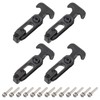 sourcing map 4 Set Rubber Flexible T-Handle Draw Latches 4.4