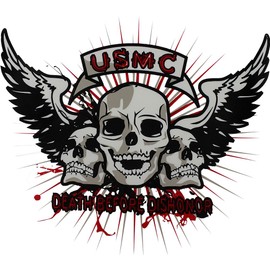 USMC Death Before Dishonor Clear Decal