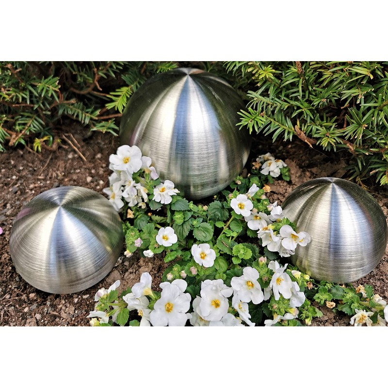 Jürgen Bocker Garden Ambiente Decorative Baubles Set of 3 Stainless
