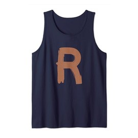 Creative Bold Leather Letter R - Design - Alphabet - Marker Tank Top