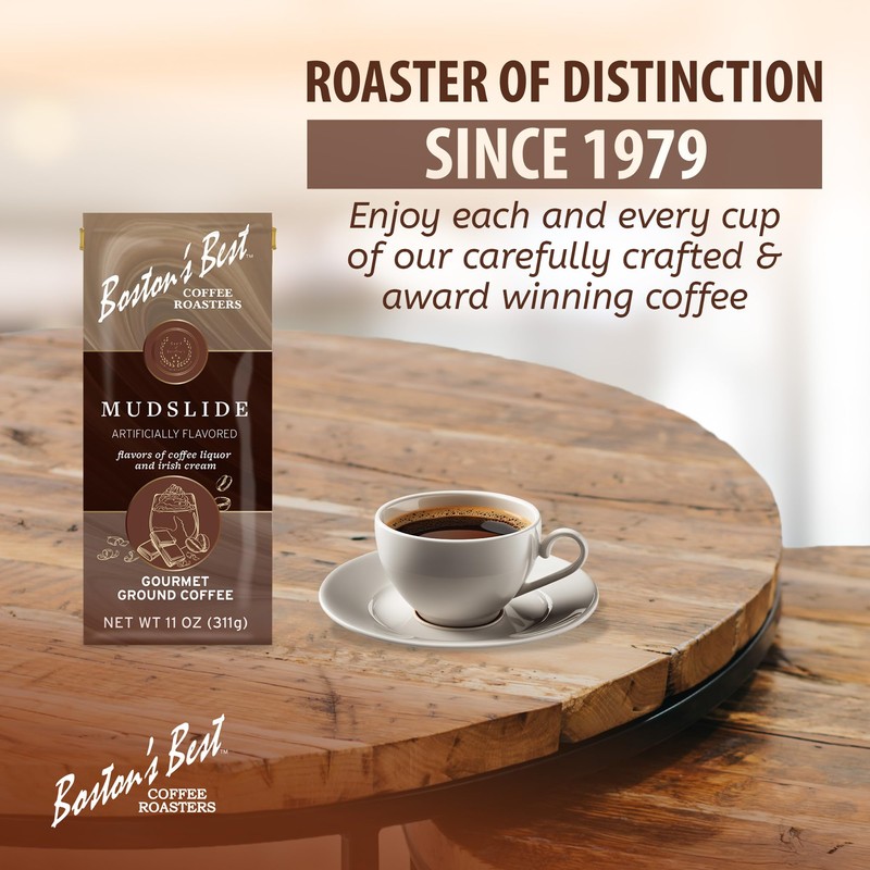 Boston’s Best - Mud Slide Flavored Delicious Gourmet Coffee, Premium