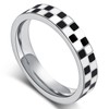 AmorArtSky Modern Silver Stainless Steel Finish, Sleek Black and White