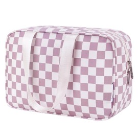 Full Size Toiletry Bag Large Cosmetic Bag Travel Makeup Bags Organiser for Women and Women, za dusty pink chess board