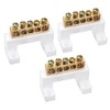 sourcing map Copper Screw Terminal Block Connector Bar 100A Double