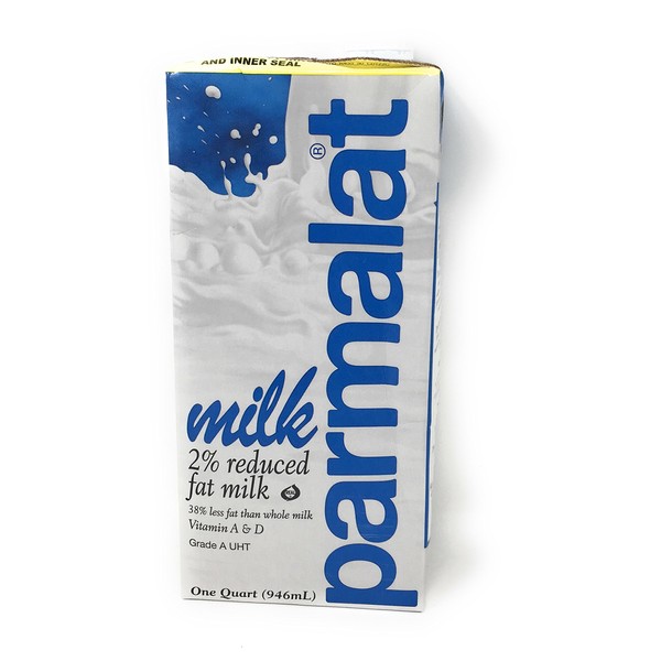Parmalat 2 % Reduced Fat Milk 1 Qt (Pack of 6)
