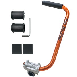 NeJesZoe Ergonomic Trimmer Handle Grip for Weed Wacker Extension Handle, Ergonomic String Trimmer Handle Lawn Trimmer Grips with Bracket Clamp for String Trimmer, Lawn Care, Landscaping (Orange)