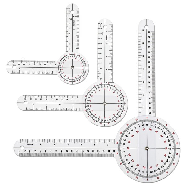 Prasacco Goniometer Set, 3 Pcs of 6/8/12 Inch Physical Therapy