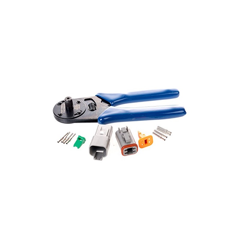 Deutsch 4 Pin Solid Contact Complete Connector Kit w/ Crimper