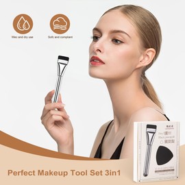 gzpynsgaoh Beauty foundation Tools 1+1,Brushless Soft Fine Dry Wet Foundation Make-up Brush + high Elastic Fiber Dry Wet Foundation Make-up Puff.
