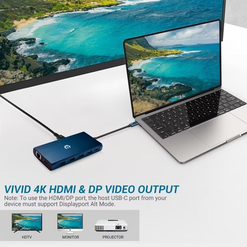 Tymyp USB C Hub, 12-in-1 Docking Station, USB C Hub