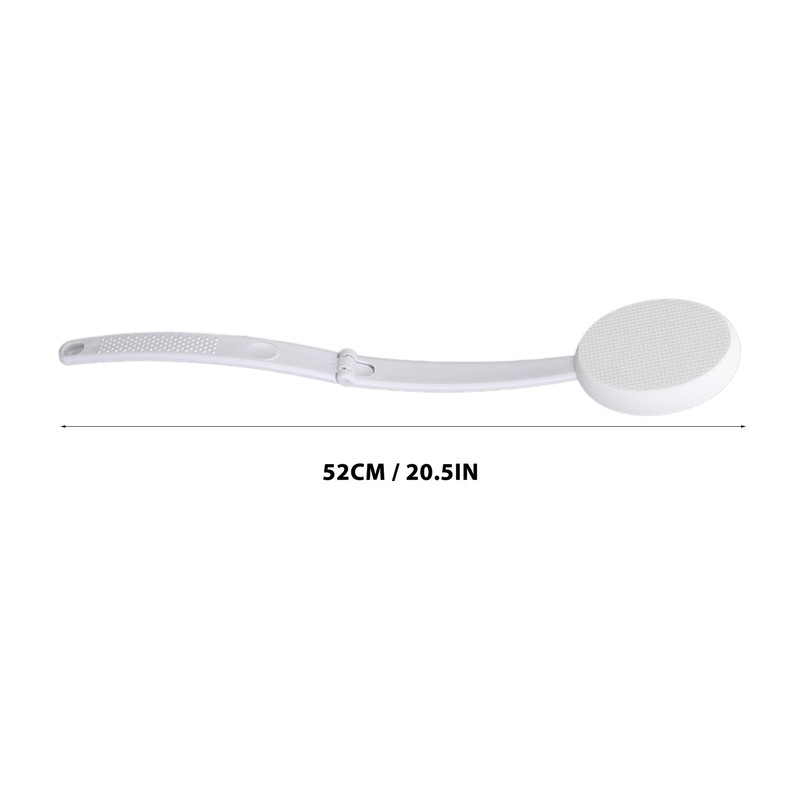 Folding Curved Handle Bath Brush with 2 Heads Anti Slip