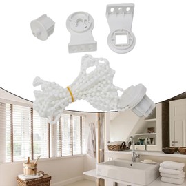 EasyByMall Roller Blind Hardware Repair Kit Beaded Chain Roller Shutter Replacement Kit for Curtain Repair with Beaded Chain for Curtain Rods / Blackout Blind Brackets 300cm (32mm)