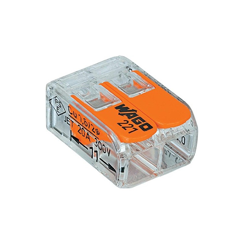 Wago 221-412 Lever-Nuts 2 Conductor Compact Connectors 200 PK