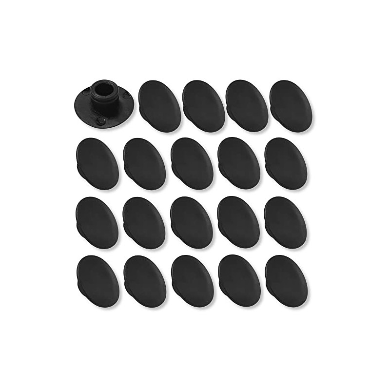 cyclingcolors 20x Screw Cover Cap M6 Black Plastic Hexagon Allen