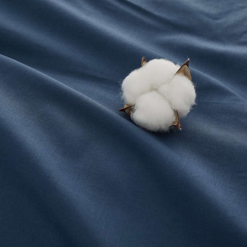Bedsure Cotton Bed Linen 135 x 200 cm, Blue Bed