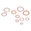 220Pcs Sealing Copper Gasket Flat Round Ring Washer Assortment Kit