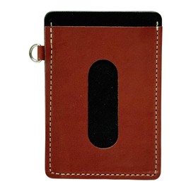 [Acacia Style] Tochigi Leather Pass Case, Bi-Color, Commuter Holder, 2 Pockets, Genuine Leather, Lightweight, Thin, multicolor (black / red)