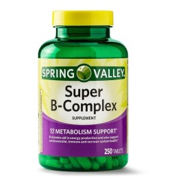 Complejo B + Vitamina B1 B2 B6 B12 Acido Folico 250 Caps Sabor Sin sabor