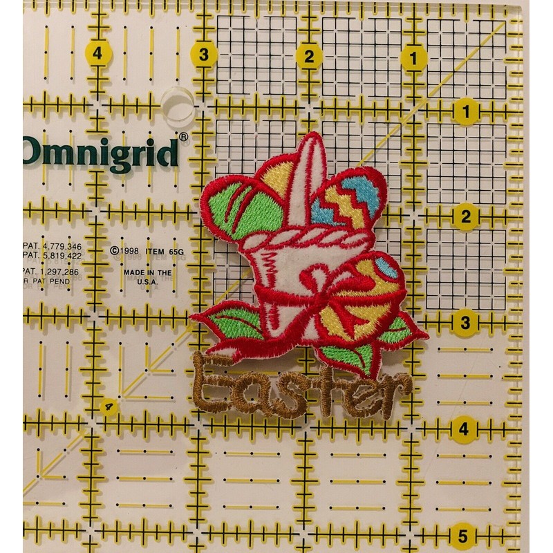 Easter Basket Eggs Easter Basket Patch Iron On Colorful Appliqué