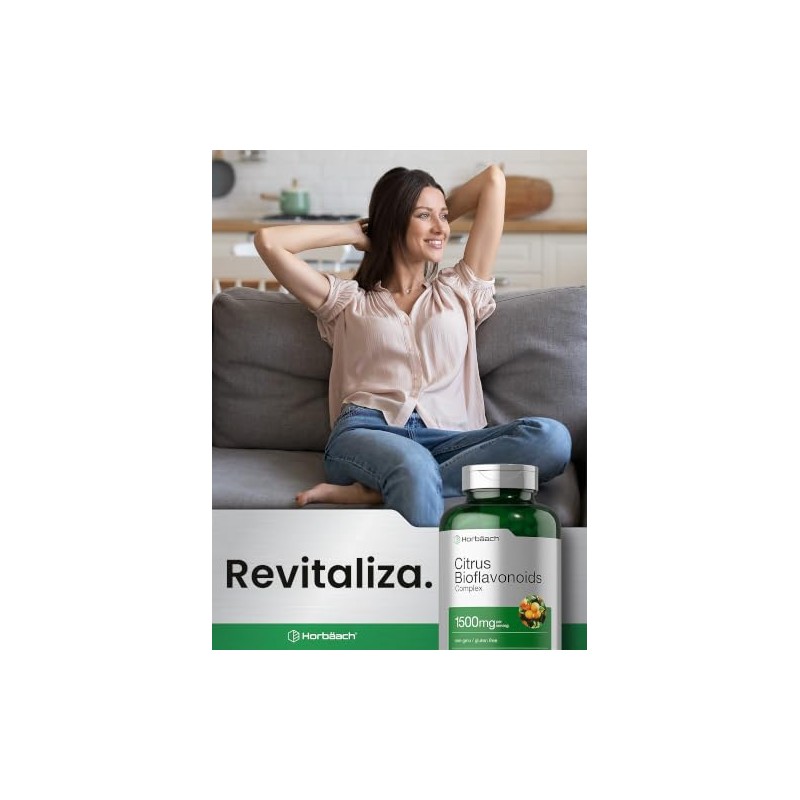 HORBÄACH - Bioflavonoides Cítricos 1500 mg, 300 Cápsulas – Complemento