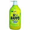 Happy Bath Smile Body Wash Wellness Yuzu Lime 900g 5ea