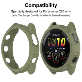 SumRioo Protective Case Cover Compatible with Garmin Forerunner 265, TPU [Shockproof] [Scratch-Resistant] Protective Case Cover Shell for Garmin Forerunner 265, Green