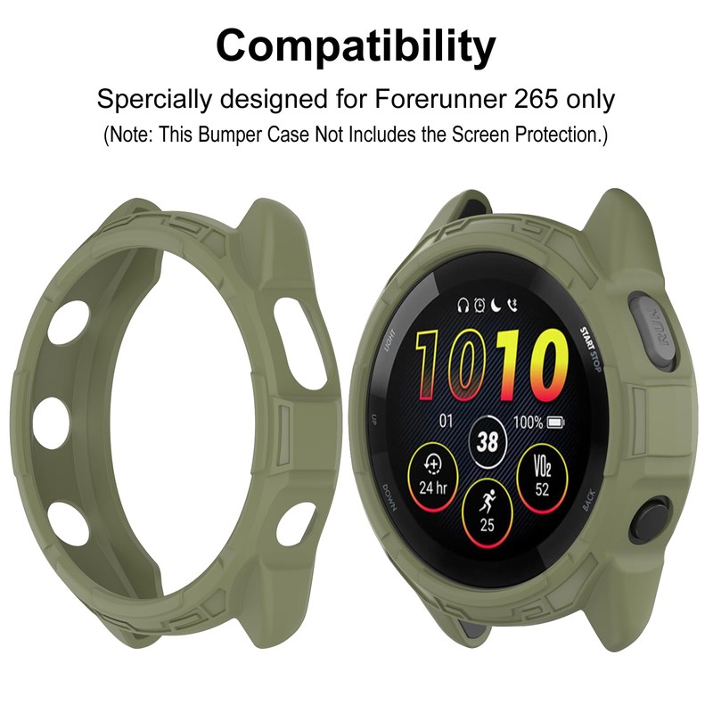 SumRioo Protective Case Cover Compatible with Garmin Forerunner 265, TPU