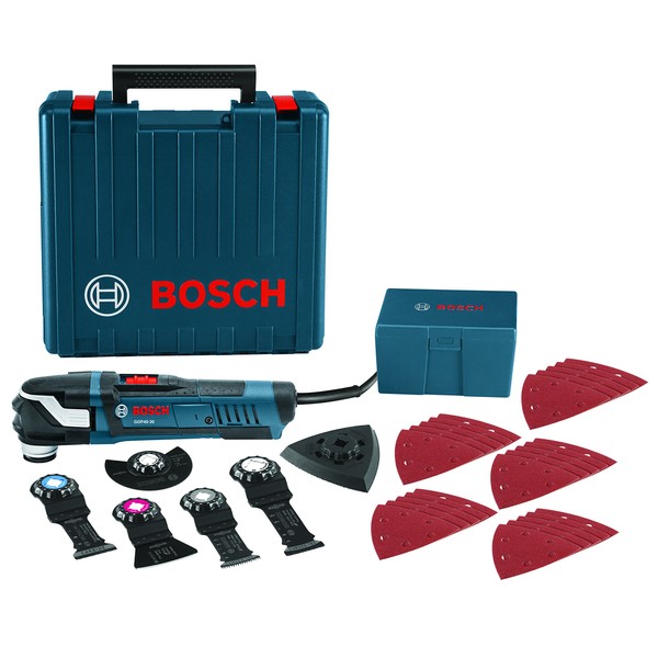 BOSCH Power Tools Oscillating Saw - GOP40-30C â€“ StarlockPlus 4.0 Amp Oscillating MultiTool Kit Oscillating Tool Kit Has No-touch Blade-Change System, 32 Accessories and Case