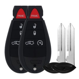 Lezhey Key Fob Replacement Fits for 2008 09 10 11 12 13 14 Dodge Challenger Charger Durango Magnum Chrysler300 Grand Cherokee Smart Car Keyless Entry Remote Control Start Key Fob M3N5WY783X 2PCS