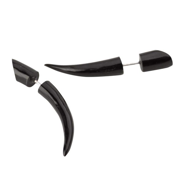 81stgeneration 45 mm Natural Horn Curved Spike Fake Ear Stretchers