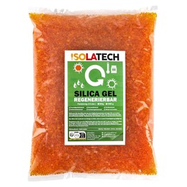 ISOLATECH Silica Gel Regenerable Desiccant Orange 400 g Bag Silica Gel Balls Silica Gel Dehumidifier