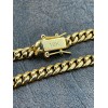 Harlembling 6mm Men's Cuban Miami Link Bracelet Real 18k Gold
