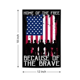 Memorial Day Patriotic Garden Flag 12x18 Inch Double Sided Veteran Flag 4th of July Independence Day Yard Outdoor House Farmhouse Decoration