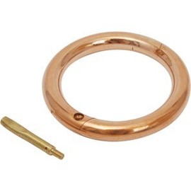 Bull Cow Nose Ring Large 3.5" Diameter + Screw Animal Brass Cattle Farm Ranch Show Halter Livestock Veterinary