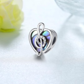 Feijiesi Music Note Charm 925 Sterling Silver Music Charms for Bracelets Treble Clef Charms Jewelry Gifts for Women