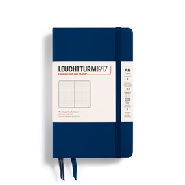 LEUCHTTURM1917 342921 Notebook Pocket (A6), Hardcover, 187 numbered page, Dotted, Navy