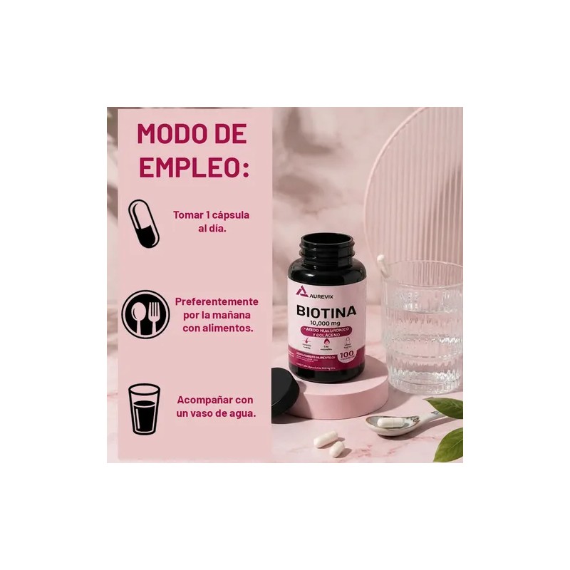 Aurevix Biotina 100 Capsulas