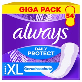 30% Sparen bei Kauf von 3X - Always Daily Protect Slipeinlagen Damen Extra Long (54 Binden), Giga Pack, mit frischem Duft, passend für alle Slipformen, atmungsaktiv, flexibel
