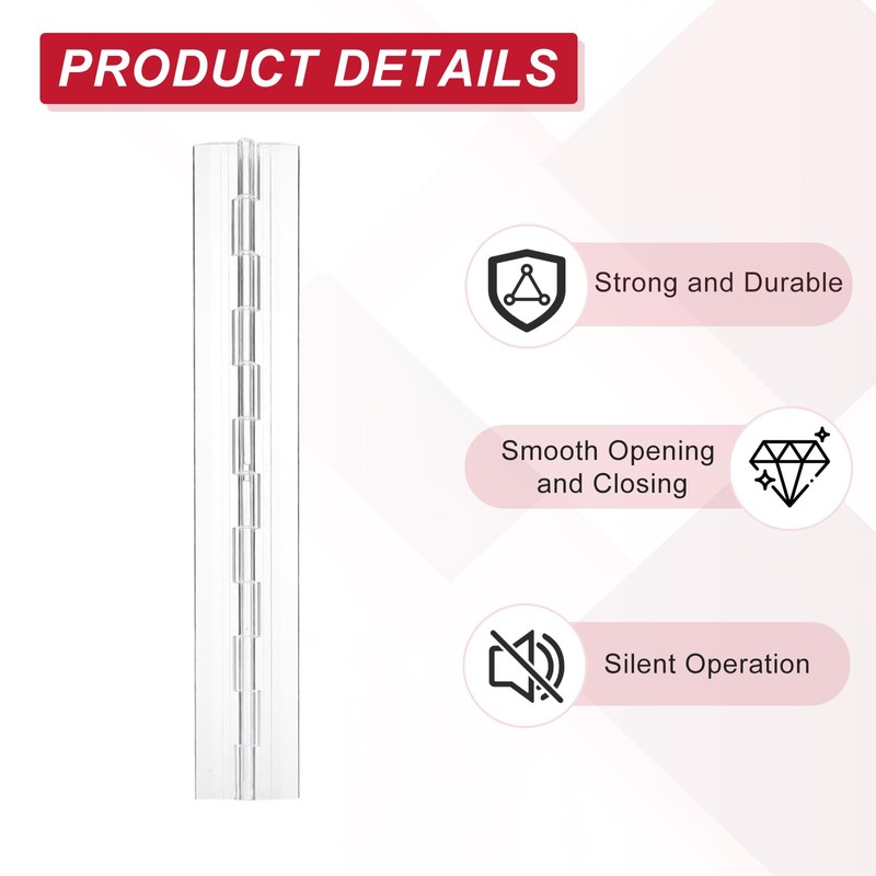 MECCANIXITY Clear Plastic Hinges, Acrylic Hinges Small Hinge 300 x