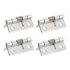 sourcing map 4Pcs Spring Hinge, 1.5" Length 304 Stainless Steel