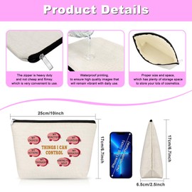 Therapist Gifts for Women Makeup Bag Mental Health Positive Affirmations Psychology Gift Cosmetic Bag with Zipper Inspirational Encourage Gift for Sister Daughter Best Friend Her Travel Pouch