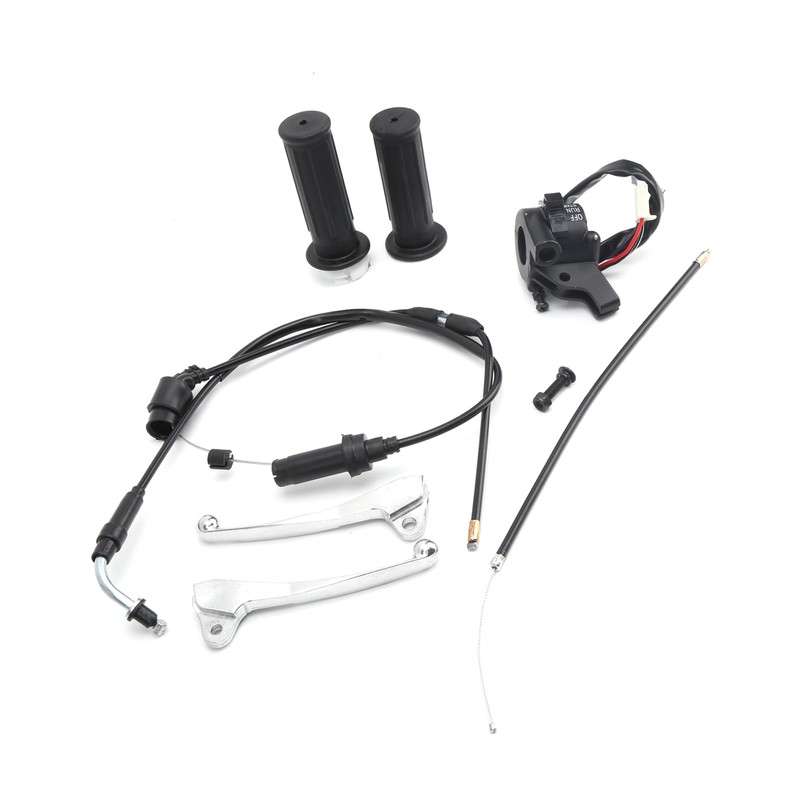 Throttle Grip Cable Brake Lever Ignition Switch Kit Fit for