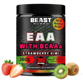 Beast Pharm EAA Essential Amino Acid BCAA Powder 30 Serving Strawberry Kiwi
